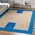 thumbnail image 6 of Well Woven Apollo Basketball Sports Court Tan Blue Flat-Weave Easy to Clean 5' x 7' Area Rug, 6 of 7