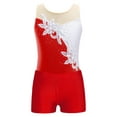 thumbnail image 5 of Xnihocha New Gymnastics Leotards for Girls Tumbling Dance Outfits Ballet Dance Unitard Biketard Red 4, 5 of 7
