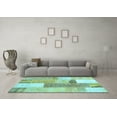 thumbnail image 3 of Ahgly Company Indoor Rectangle Patchwork Light Blue Transitional Area Rugs, 5' x 8', 3 of 4