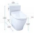 thumbnail image 3 of TOTO WASHLET+ Kit Aimes One-Piece Elongated 1.28 GPF Toilet and Contemporary WASHLET S550e Bidet Seat, Cotton White - MW6263056CEFG#01, 3 of 11