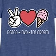 thumbnail image 3 of Instant Message - Peace Love Ice Cream - Toddler & Youth Girls Short Sleeve Graphic T-Shirt, 3 of 6