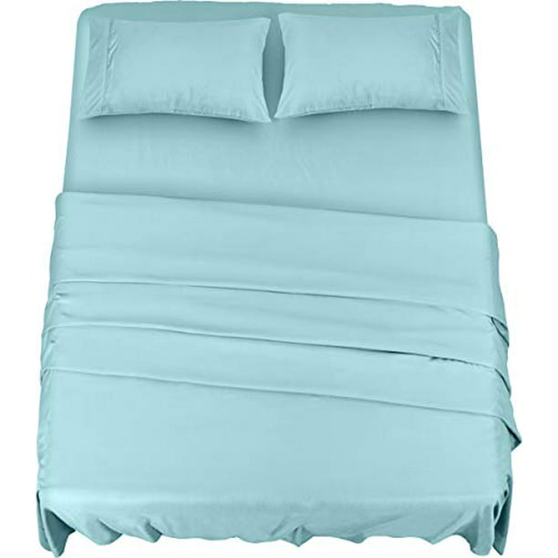 Utopia Bedding Bed Sheet Set - Soft Brushed Microfiber Fabric - Shrinkage &  Fade Resistant - Easy Care (Full, Spa Blue) - Walmart.com