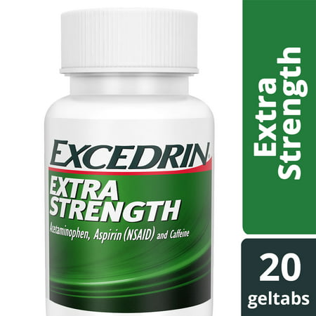 Excedrin Extra Strength Geltabs for Headache Relief, 20 (Best Headache Medicine For Kids)