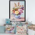 thumbnail image 3 of Designart 'Still Life With Asters On Colorful Flowers In Vase' Traditional Framed Art Print, 3 of 4