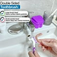 thumbnail image 6 of 2 Pack Partial Denture Bath Case Retainer Cleaning Case for Travel, Denture Storage Container False Teeth Case Denture Cups for Soaking Full Dentures,Braces,Mouth Guard, with 2 Hard Denture Brushes, 6 of 9