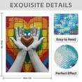 thumbnail image 3 of Diamond Art Kits for Adults - 5d Colorful Hands Heart Mosaic Artwork Diamond Painting for Adults, Diamond Art for Adults Beginners, Diamond Painting Kits for Adults for Home Wall Decor, 3 of 7