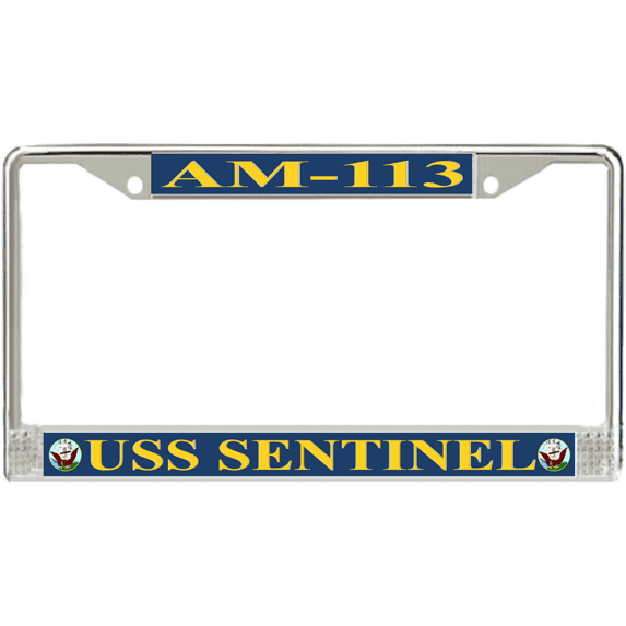 USS Sentinel AM-113 License Plate Frame