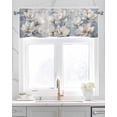 thumbnail image 2 of White Floral Kitchen Valances for Windows Farmhouse Linen Window Valance Curtain for Living Room Window Treatment Farmhouse Botanical Flowers Branches Valance Rod Pocket Topper Drape, 42 x 12 Inch, 2 of 6