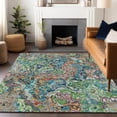 thumbnail image 6 of HomeRoots 666790 3 x 5 ft. Blue, Orange & Green Abstract Washable Machine Made Rectangle Area Rug with UV Protection, 6 of 9