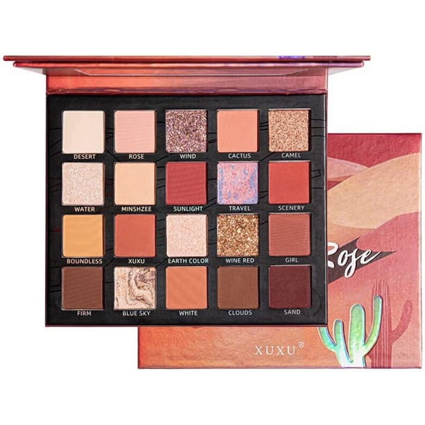 Paleta de sombras de ojos de 20 colores, sombra de ojos neutra mate brillante, alta pigmentación, maquillaje de ojos de bronce natural, sombra de ojos ahumada profesional brillar Electrónica