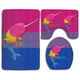 thumbnail image 1 of Juego de alfombras de baño ABPHQTO Ballena Pan 3 piezas 18x30 18x14 18x14,7, 1 of 2