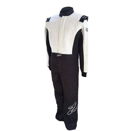 Zamp ZR-30 SFI 3.2A/5 Black/White Three Layer Race Suit Size X-Large (Best Motorcycle Race Suit)