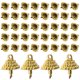 thumbnail image 4 of 100 Uds. Tapas de adornos de bolas de Navidad, perchas de adorno redondas de repuesto, tapas de adornos de Navidad de plástico Diy para decoraciones artesanales de árboles, 4 of 8