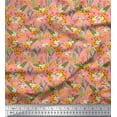 thumbnail image 1 of Soimoi Poly Georgette Fabric Cactus,Leaves & Tropical Flower Floral Fabric Prints by Yard 52 Inch Wide, 1 of 1