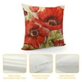 thumbnail image 4 of Nawypu  Painting Red Poppy Flowers Throw Pillow Covers Butterfly Floral Home Lumbar Pillow Cases Decorative Waist Cushion Cover for Sofa, 4 of 5