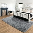 thumbnail image 2 of Dwelke Ultra Fluffy Rug Indoor Plush Soft Carpet for Living Room Anti-Skid Durable Area Rug 8x10ft Gray, 2 of 5