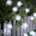 thumbnail image 5 of 16.5ft/5M Battery Operated 40 LED Furry Snowball String Lights Dandelion Christmas Fairy String Lights for Holiday, Wedding, Party Decoration (White), 5 of 5