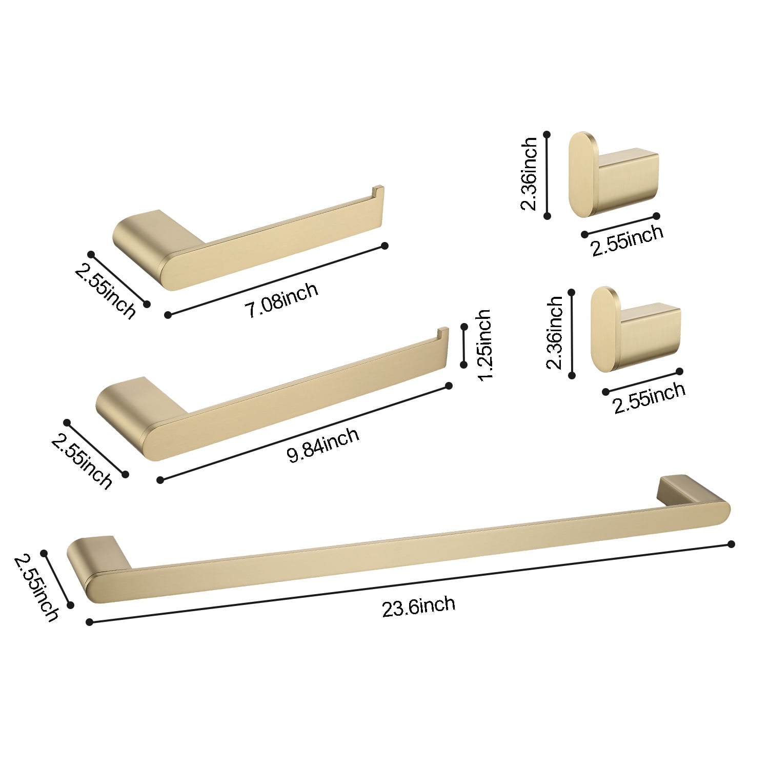 5 Piece Bathroom Hardware Set