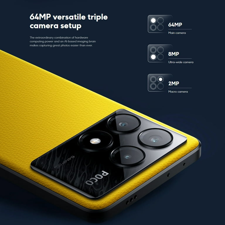Xiaomi POCO X6 Pro 8GB+256GB イエロー グローバル版 Xiaomi Poco X6 Pro DUAL SIM 256GB / 8GB RAM 5G Unlocked Smartphone