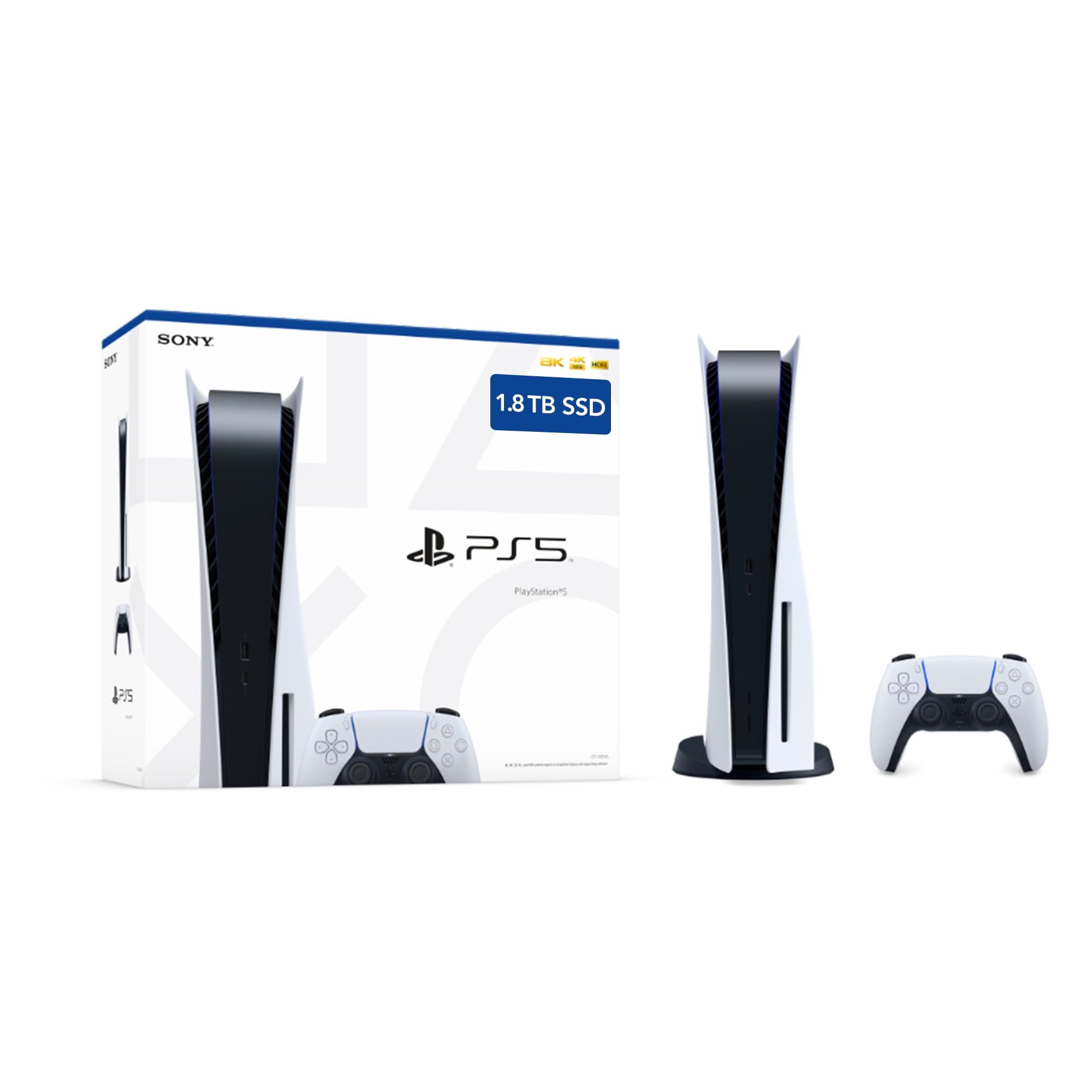Sony PlayStation 5 Customization Bundle: 1.8TB Upgraded PCIe Gen 4 NVMe SSD  Disc Version PS5 Console and Wireless Controller with Mytrix Customized 