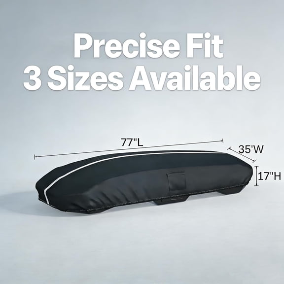 Roof Box Cover 77x35x17 Inches Universal Waterproof Dustproof  Resistant Scratch Resistant Compatible with  Perflex  Bottom Snap-On Design