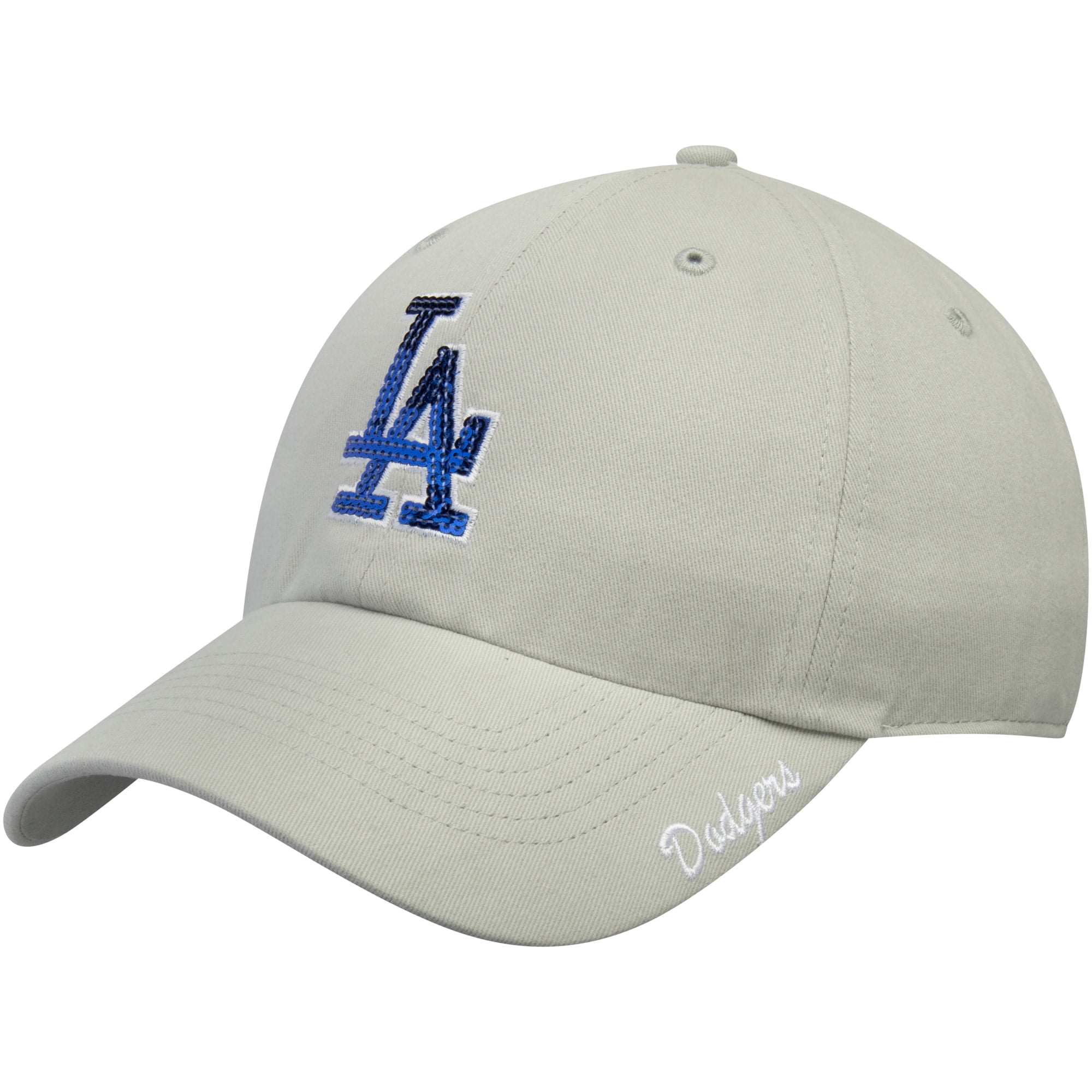 Women's Fan Favorite Gray Los Angeles Dodgers Sparkle Adjustable Hat ...