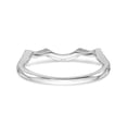 thumbnail image 5 of 14K White Gold Ring Band Wedding Diamond Round , Size 6, 5 of 7