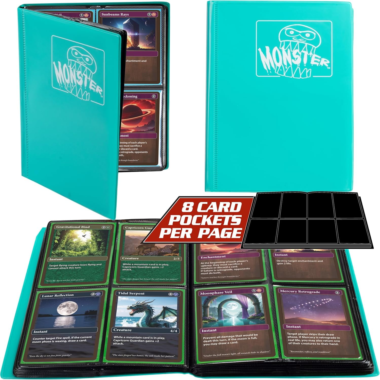 top deck 1000 card binder Amazon.com: TopDeck 1000 Card Binder - TCG Portfolio - 16 Pocket Card Binder  - Ringless Binder Compatible with Pokemon Cards, Yu-Gi-Oh, Magic the  Gathering, and More - Side Load Sleeves