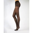 thumbnail image 1 of 2 Pairs 40 Den Support Tights | Medium Compression Pantyhose 8 mm/Hg | S M L XL | Made in Italy (Black, m), 1 of 6