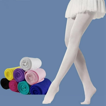 

Girls Dance Tight/Ballet Transition Tight Ballet Footed Tight Microfiber Stockings for Kids Girls