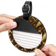 thumbnail image 2 of Easter Cross Set of 2pcs PU Leather Round Suitcase Tags with Privacy Cover and Name ID Tag - Ideal for Travel Luggage, Handbags, Backpacks, School Bags, 2 of 6