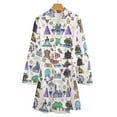 thumbnail image 4 of Happiest Place on Earth Collection Night Robe Long Sleeve V Neck Robe With Belt Women's Sleepwear Dresses, 4 of 9