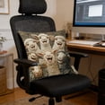 thumbnail image 4 of TanSiDing Cute Cat Pillowcase Hidden Zipper Pet Lover Gift Soft Nylon Decorative Throw Pillow Cover for Bedroom Sofa Living Room Office Decor 17.72in, 4 of 6