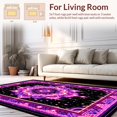 thumbnail image 2 of Flatwoven High Traffic Area Rug, Striking Colorful Optical Illusion, Non Slip, Stain Resistant, Washable Area Rugs for Living Room, Bedroom(Purple, 4X6), 2 of 8
