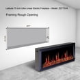 thumbnail image 5 of Litedeer Homes Latitude 75" Smart Electric Fireplace with App, Crackling Fire Sounds, Reflective Amber Glass, Black - ZEF75VA, 5 of 5