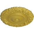 thumbnail image 3 of Ekena Millwork 21"OD x 2"P Marseille Ceiling Medallion (Fits Canopies up to 7 3/8"), Hand-Painted Rich Gold, 3 of 6