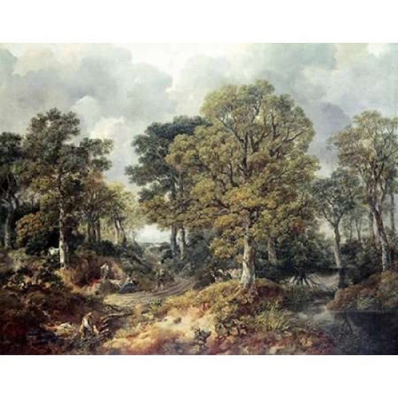 Gainsboroughs Forest Canvas Art - Thomas Gainsborough (22 x 28)