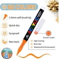 thumbnail image 2 of Acrylic Markers, Soft Brush Tip Acrylic Paint Pens, Quick-Drying Waterproof Acrylic Paint Markers for Canvas, Rock Painting, Wood, Stone, Glass, Ceramic, Fabric Painting, Art Supplies, 2 of 8