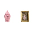 thumbnail image 1 of Jarrón De Jengibre De Porcelana Con Tapa Para Arreglos Florales Y Almacenamiento Decorativo, Marco De Fotos De Resina, Soporte Para Tarjetas, Póster, Marco De Fotos Con Frente De Vidrio Para, 1 of 8