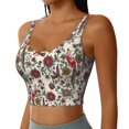 thumbnail image 2 of Naloa Dark Enchanted Flowers And Birds Sports Bras for Women, High Support Bra with Removable Pads, Comfortable - Medium, 2 of 9