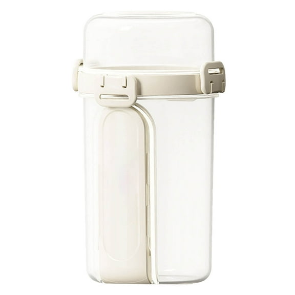 Yogurt Cups With Lids And Spoons Overnight Oats Containers 28 Oz Reusable Cereal And Yogurt Cups With Topping Compartment For Breakfast White