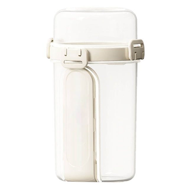 Glass & Bottle Kitchen Containers with Lids and Spoons for Overnight Oats and Breakfast Cereal Reusable 28 Oz Jars with Topping Compartment for Yogurt Breakfast Storage Safe