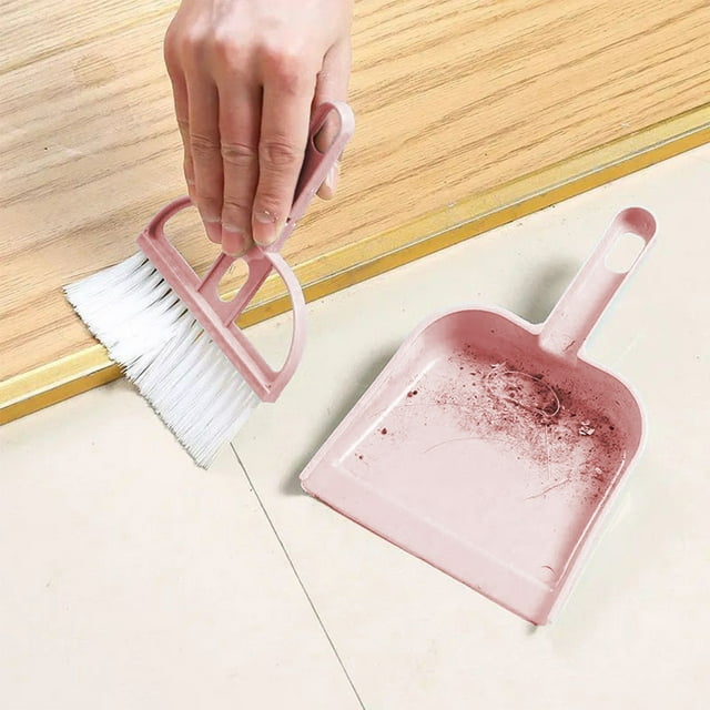 TACILIP Bedroom Toilet Cleaner, Dustpan And Brush Set Handheld Dustpan And Brush Comfortable Grip Brush And Dustpan For Sofa Tabletop Bedroom Tent Cleaning, Men Gifts