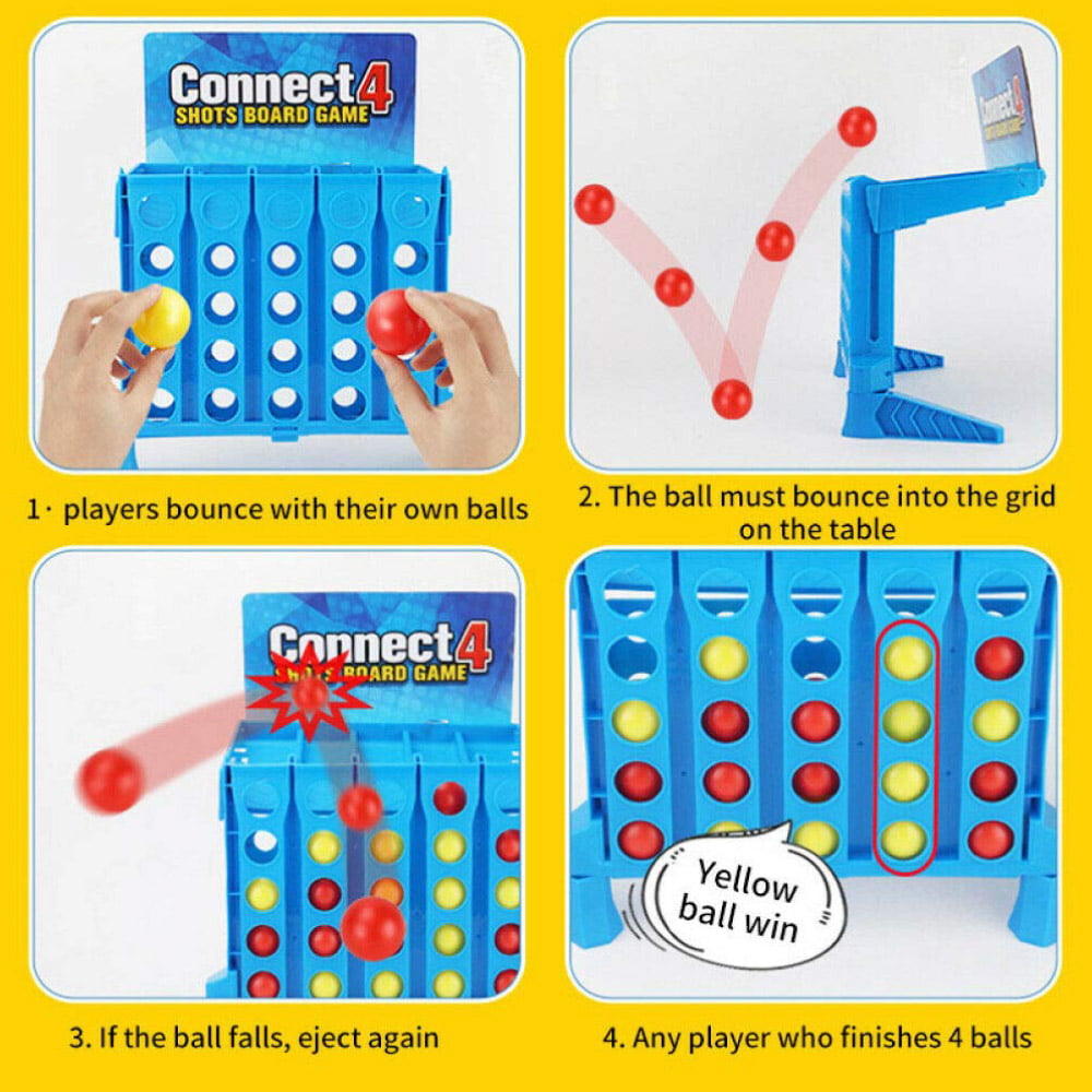 Popular Educational Ball Ejection Connect 4 Shots Ball Four-Line Board Toy kids 