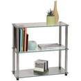 thumbnail image 6 of Convenience Concepts Designs2Go Three-Shelf Classic Clear Glass Bookcase, 6 of 7