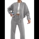 thumbnail image 2 of Conjuntos de Salón para Mujer, Conjunto Deportivo de 2 Piezas, Sudadera, Pantalón Deportivo de Pierna , Conjunto Deportivo A Juego Gris L, 2 of 8