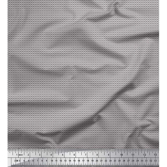 Soimoi Rayon Fabric Diamond & Triangle Shirting Print Fabric by The Yard 56 Inch Wide