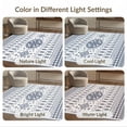 thumbnail image 7 of ODIKA 6'x9' Navy White Geometric Floral Design Washable Area Rug Intricate Patterns with Modern Touch Easy Care, Non-Shedding, for Queen Size Bedroom Under Bed Master Suite, 7 of 7