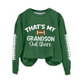 thumbnail image 4 of Baberdicy Women's Hoodless Hoodie Women's That's My Grandson Out There Football Lover Casual Sweatshirt, Pullover Sweatshirts for Women Green Xl, 4 of 9