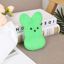 ValHome Rainbow Peep Bunny Plush Toys Easter Basket Stuffed Animals - 5.9" Bunny Plushies Rabbits Huggable Pillow - Easter Egg Hunt Prizes Spring Tiered Tray Décor Birthday Gifts for Kids (Green)